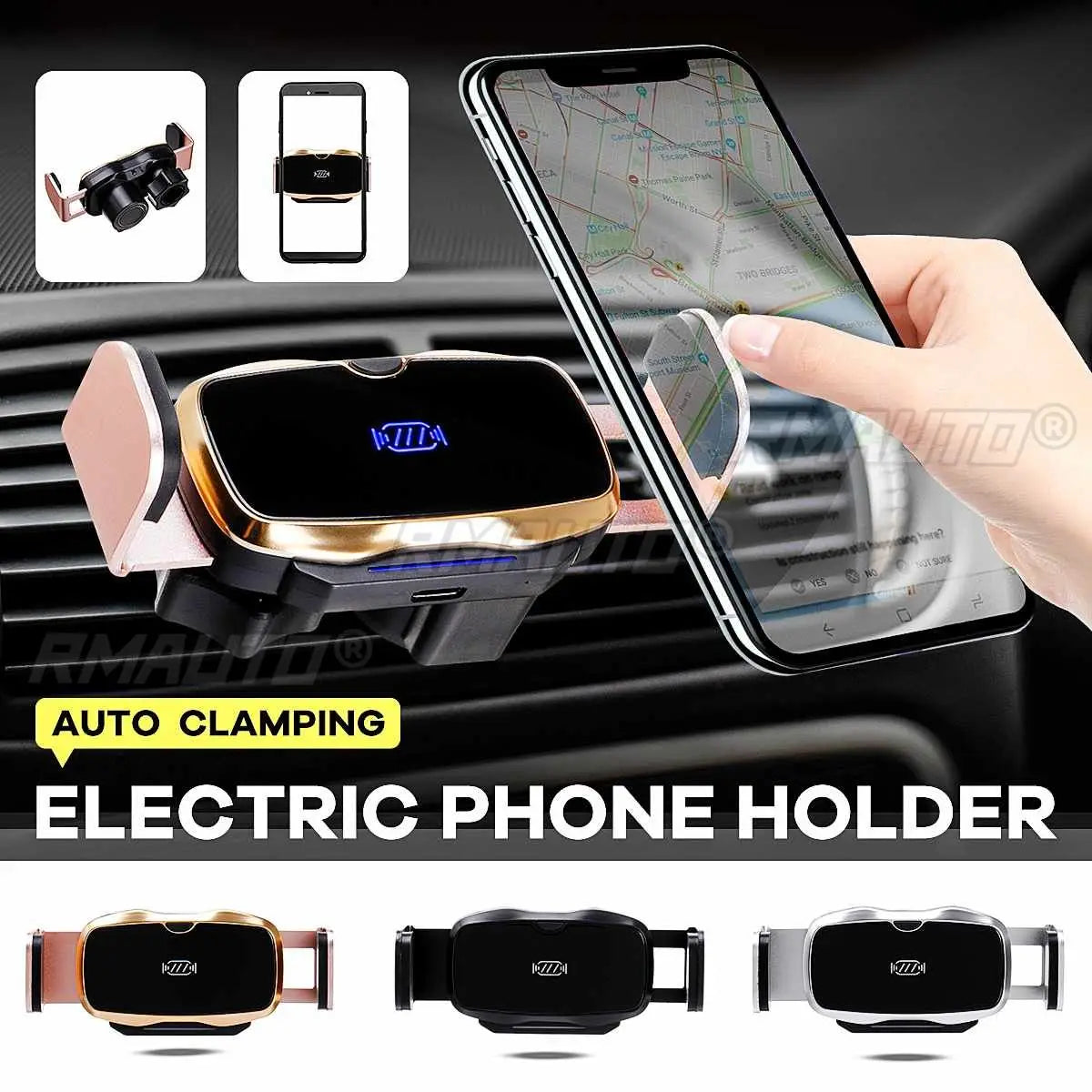 Universal Smart Electric Car Holder for iPhone Xiaomi Car Air Vent Mount Holder Stand Air Vent Mount Cell Auto Phone Support