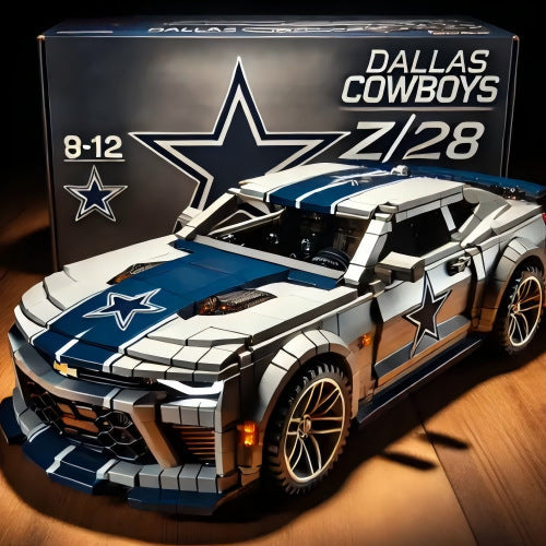 Football Team Camaro Building Block Car Model Boys' Creative Building