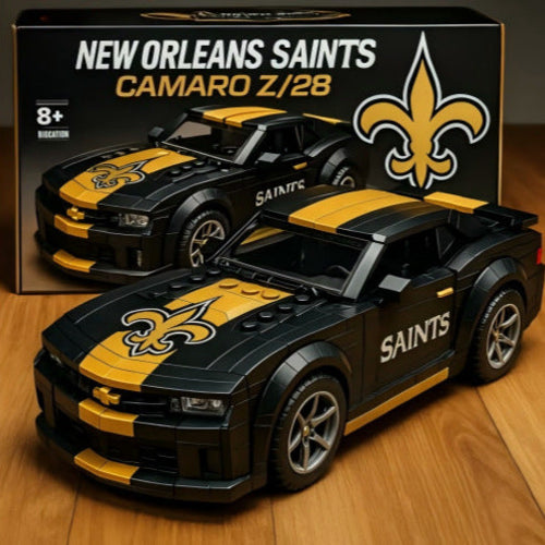 Football Team Camaro Building Block Car Model Boys' Creative Building