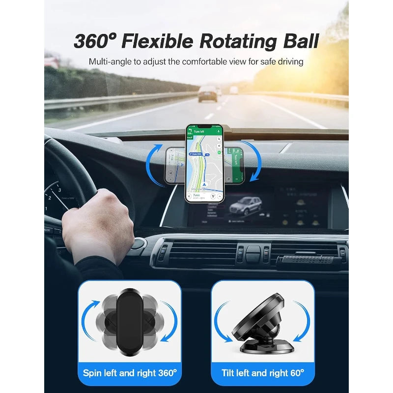Phone Holder for Your Car -360 Rotation,Car Magnet Phone Mount Compatible with All Cell Phone