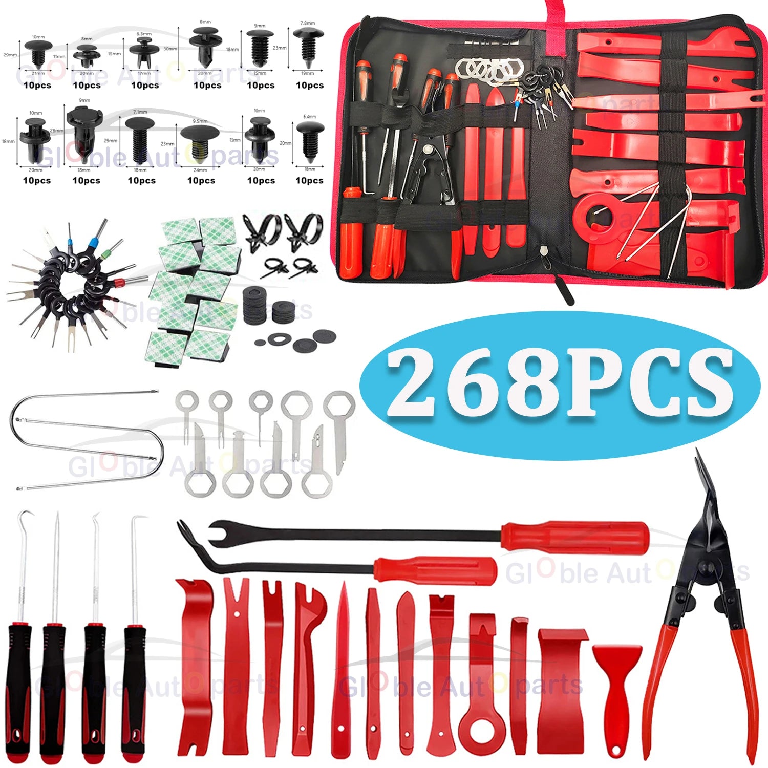 Car Interior Disassembly kit plastic trim removal tool car clips puller diy Panel Tools for auto trim puller set Hand Tool Set