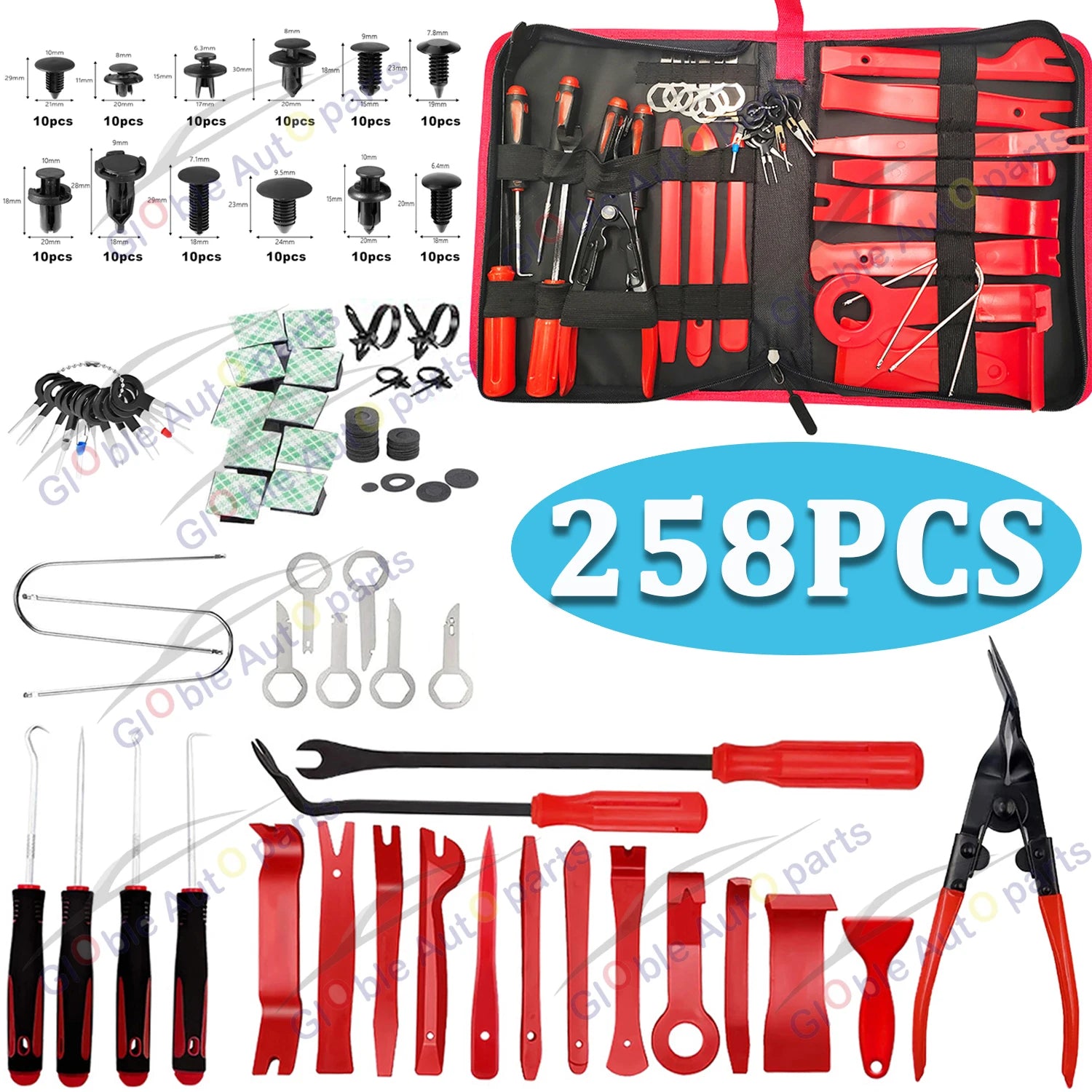 Car Interior Disassembly kit plastic trim removal tool car clips puller diy Panel Tools for auto trim puller set Hand Tool Set