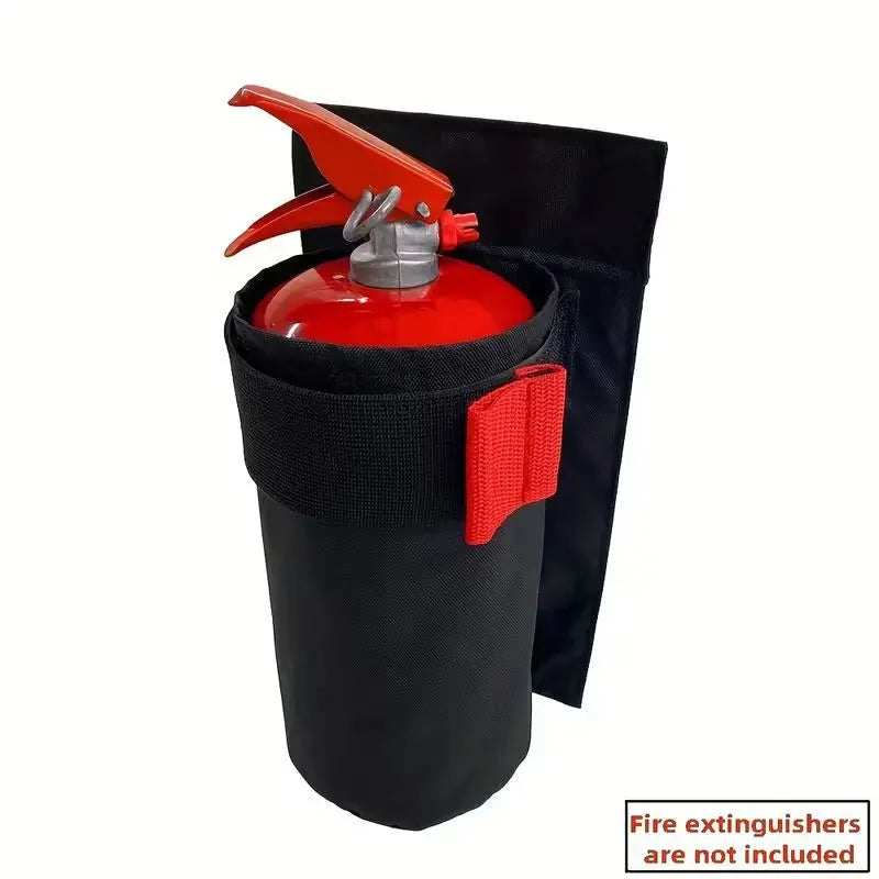 1pc Car Fire Extinguisher Organizer Trunk Storage Bag, Backseat Storage & Trunk Mount Bracket for Fire Extinguisher Storage