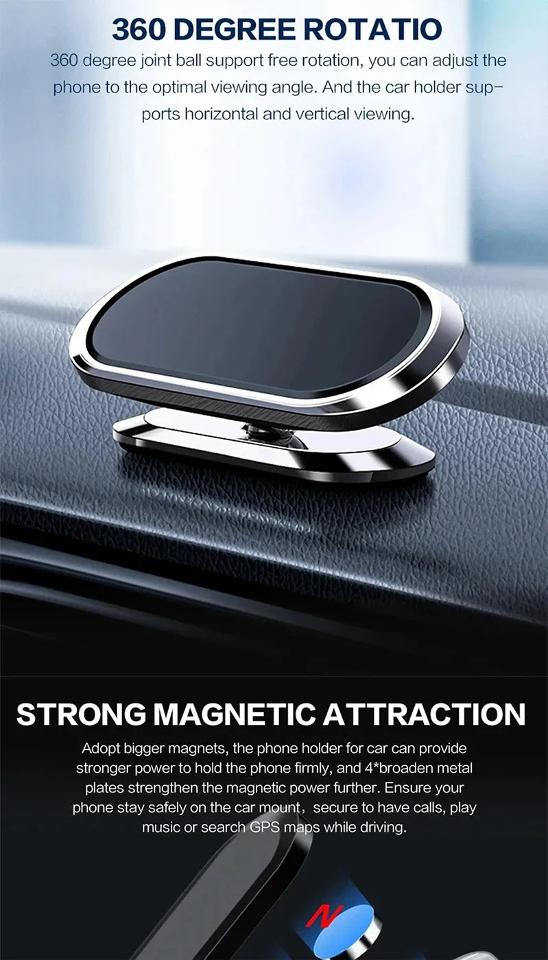 Suitable for /Car Navigation/Tablet holder/Home/Electronic Equipment 360° Rotation Car Phone Holder Strong Magnetic Car Holder