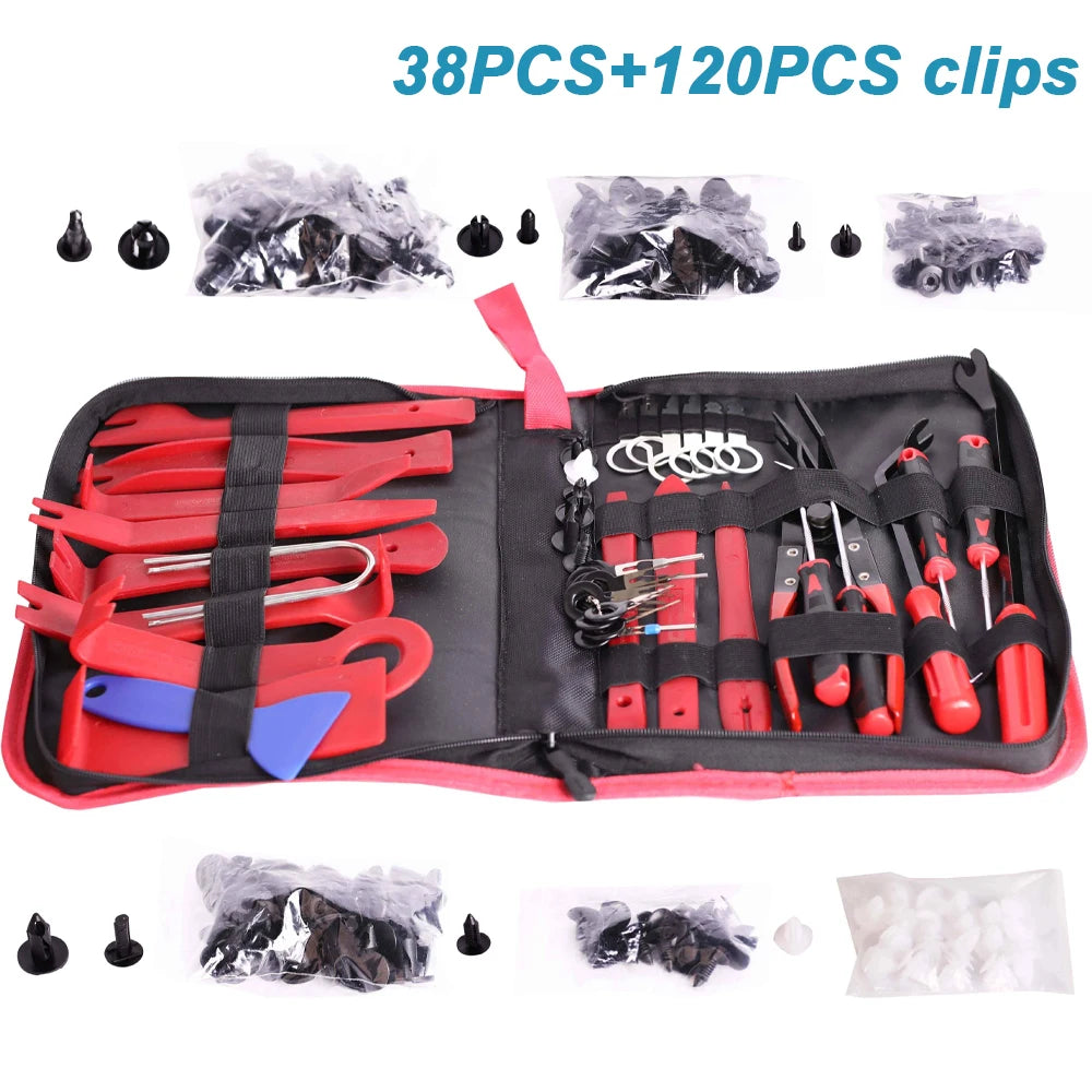 Car Interior Disassembly kit plastic trim removal tool car clips puller diy Panel Tools for auto trim puller set Hand Tool Set