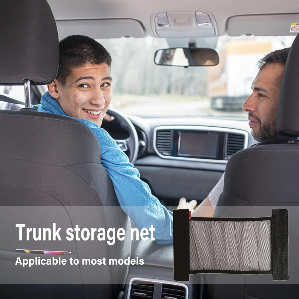Car Back Rear Trunk Storage Net Seat Elastic String Net Mesh Storage Bag Trunk Seat Elastic Organizer for Car Stowing Tidying
