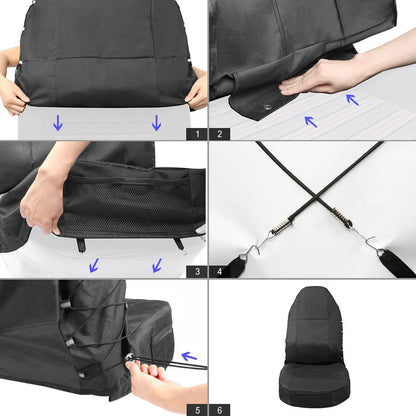 Car Front Seat Cover Auto Accessories Elements Personal Protector with Storage Pockets Car Part Ornaments for TIROL