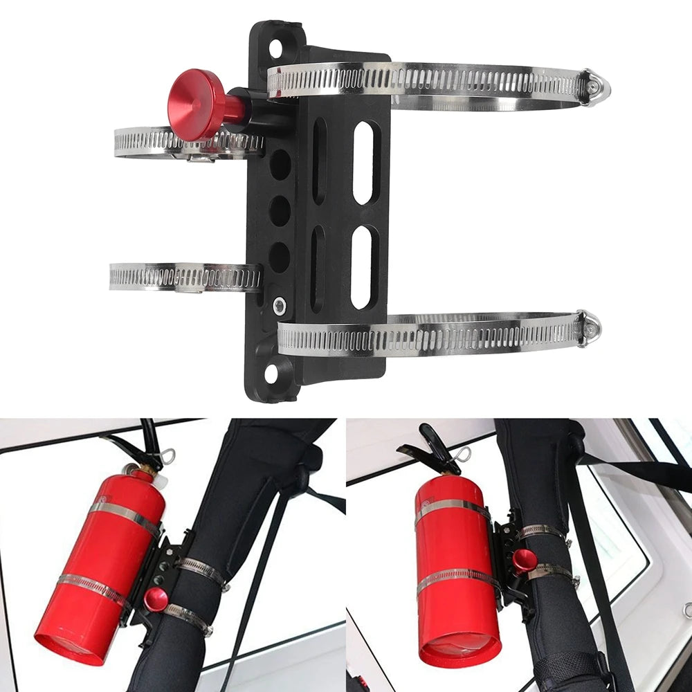 Car Extinguisher Mount Bracket Adjustable Fit For Jeep Wrangler Sport/ JK/ Sahara Fire Extinguisher Holder