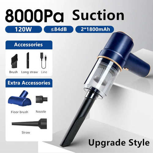 120W Cordless Handheld Vacuum Cleaner for Car and Home
