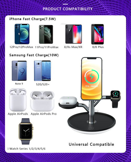 Universal Wireless Charging Stand for iPhone Apple Watch AirPods